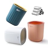 QLFJ-FurDec 3 Stücke Mini Mülleimer, Tischmülleimer Klein mit 4 Rollen Müllsäcke, Kompaktes...