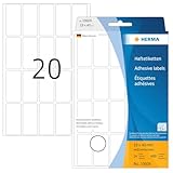 HERMA 10609 Vielzweck-Etiketten ablösbar, 480 Stück, 19 x 40 mm, 20 pro Bogen, selbstklebend,...