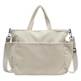 GmeDhc Cord Tasche Damen, Shopper Tasche, Groß Tote Bag Strandtasche mit Reißverschluss,...