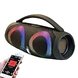 Kabelloser tragbarer Lautsprecher, 1200 mAh, tiefer Bass, Boombox-Lautsprecher, tragbarer...