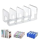 Marte Vanci Zeitschriftenhalter aus Acryl, 4 Fächer, Schreibtisch Aktenordner Organizer,...