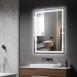 Youyijia Spiegel Mit Beleuchtung,70x50 cm Badspiegel Mit Beleuchtung Mit Touch-Schalter...