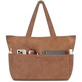 HOMESPON Handtasche Damen Tote Bag Shopper Groß Umhängetasche Cord Crossbody Beuteltasche...