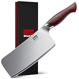 SHAN ZU Hackmesser 18cm, Japanisches Küchenmesser für Fleisch & Gemüse, Kochmesser mit Scharfer...