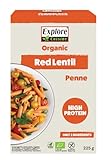 Explore Cuisine Bio Penne aus roten Linsen – Glutenfreie Nudeln aus Linsenmehl, pflanzliche...