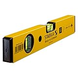 STABILA Wasserwaage Type 70, 30 cm, leichtes Alu-Profil, 1 Horizontal-Libelle, 1 Vertikal-Libelle,...