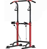 Leiblsufo Power Tower Dip Station, Multifunktional Fitness Turm klimmzugstange freistehend,...