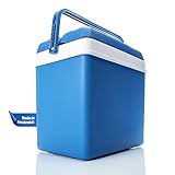 BigDean Kühlbox 24 Liter blau/weiß - Isolierbox mit bis zu 11 Std. Kühlung - Thermobox aus...