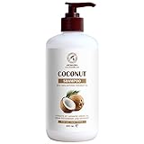 Kokos Shampoo 480ml - mit 100% Natürliches Kokosöl - Cocos Shampoo für Haarwachstum & Volumen...