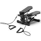 Lixada Swing Stepper, Mini-Stepper für Übungen zu Hause mit Widerstandsbändern, Kapazität 100...