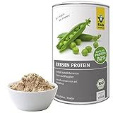 Bio Erbsen Protein Pulver (300 g), 80% pflanzliches Protein, vegane Proteinquelle, reich an Eisen,...