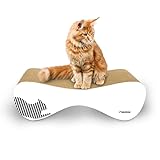 myKotty VIGO XL Wellpappe Kratzbrett für alle Katzen zum Spielen, Schlafen, Kratzen – sicher &...