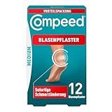 Compeed Blasenpflaster Medium Vorteilspack - Hydrokolloid-Pflaster gegen Blasen an den Fersen, 1x 12...