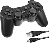 Lunriwis Controller für PS-3, PS3 Wireless Bluetooth Controller, mit 6-Achsen Dual Vibration...