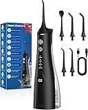 Munddusche Kabellos Elektrischer, 2025 Testsieger, 5 Jet-Tipps und 4 Modi, Smart-Display, Zahnpflege...