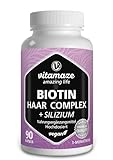 Haar Vitamin Komplex mit Biotin, Silizium, Zink, Selen, 1 Kapsel pro Tag, 90 vegane Kapseln für 3...