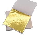 ILantule 100 Blatt Imitation Blattgold,Blattgold,Goldpapier zum Basteln,Blattmetall, Blattgold...