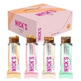 NICKS Protein Riegel Mix, Keto Proteinriegel Low carb Snacks ohne zusatz von Zucker, Glutenfrei |...