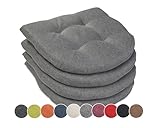 sunnypillow 4er Set Stuhlkissen 40x40 cm - Sitzkissen Stuhl 5cm dick - Sitzpolster für Stühle,...
