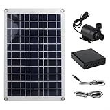 Bulevisiter Solar-Wasserbrunnenpumpe, Gartenteichpumpe mit Solarpanel für Aquarium, 800 l/h...