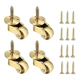 Niceminiwall 4 Messingrollen mit robuster Tragfähigkeit und 360-Grad-Drehgelenk mit leisen...