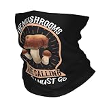IEOIAEKI Halstuch mit Pilzsammler, Motiv: Pilze, Steinpilze, bedruckt, Multifunktions-Gesichtsmaske,...