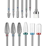 Depvko 13-teiliges Nagelbohrer-Set, Bohrer für Nägel, 3 Stück Wolframkarbid-Bohrer + 3 Stück...