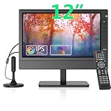 ZOSHING Tragbarer Fernseher,12-Zoll HD 1080P IPS TV,Digital DVB-T2 Tuner H.265 mit Akku-Ladegerät,...