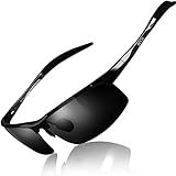 DUCO Herren Sportbrille Polarisierte Sonnenbrille Fahrerbrille Ultraleichte Al-Mg Metallrahmen...