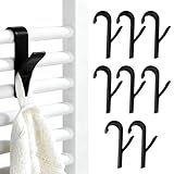 EJRUP 8 Stück Haken für Handtuchheizkörper, Rundheizkörper Haken Heizkörper Handtuchhalter...