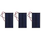 3 Stück Solarpanel DC 6V 1W Solarmodul Solarzelle Polykristallines Silizium Solarpanel mit 30 cm...