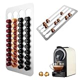 Suevut Kaffeekapseln Aufbewahrung für Nespresso Kapselhalter Wand,40.5x22cm Edelstahl Coffee...