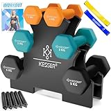 KESSER® Hantel-Set, 3 Paar, 1kg - 5kg, 12kg oder 18kg kurzhanteln mit Ständer Aufbewahrung,...