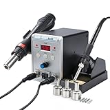 Lötstation, 2-in-1 SMD Heißluft Rework Station & Lötstation, 700W Digital LED Display,...