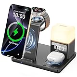 Augnner Induktive Ladestation für iPhone 16/15/14/13/12/11 Serie, 6 in 1 Kabelloses Ladegerät mit...