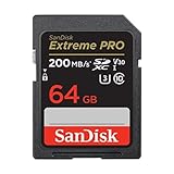 SanDisk Extreme PRO SDXC UHS-I Speicherkarte 64 GB (V30, Übertragungsgeschwindigkeit 200 MB/s, U3,...