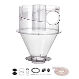 VEVOR Zyklon-Staubabscheider, 10 cm Nachrüst-Zyklonabscheider für Staubsammler,ABS-Staubabscheider...