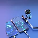 Bluetooth 5.3 Auto-MP3-Player FM-Transmitter mit 2-Zoll-OLED-Bildschirm, PD- und QC...