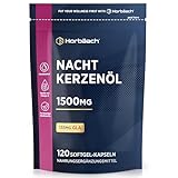 Nachtkerzenöl Kapseln Hochdosiert 1500mg | 120 Evening Primrose Oil Softgel Capsules | mit Omega 6...