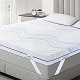 BedStory Topper 140x200cm H3 H4 aus 10cm Hoch Gel kaltschaum, Hart Matratzentopper für Bett...