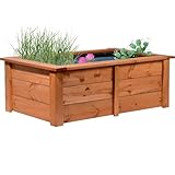 dobar® 29246FSCe Hochteich Kubus | Gartenteich aus robustem Massivholz | Miniteich 200 L für...