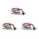 ZOMTTAR 3X PC DIY SATA zu ESATA und 4Pin IDE Molex Power PCI Bracket Schlitz Kabel Voll HöHe...