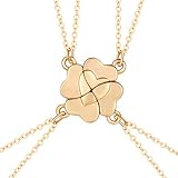 Cosysparks Freundschaftsketten für 4, 4 Pcs Beste Freund Halsketten BFF Halskette für 4 Mädchen...