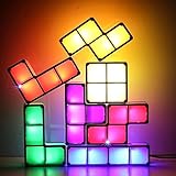 Vmxlso Stapelbares Nachtlicht Kinder, 7 Farben Induktion Interlocking Schreibtischlampe LED, 3D...