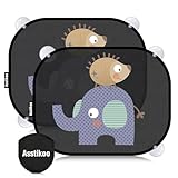 Asstikoo Auto Sonnenschutz Baby mit UV Schutz, 45x35.5cm Sonnenblende mit 8 Saugnäpfen, Autofenster...