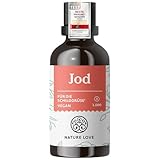 NATURE LOVE® Jod Tropfen für die Schilddrüse - 150µg 50ml - alkoholfrei und vegan -...