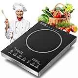 wowspeed Glaskeramikkochfeld, Cerankochfeld 1 Platte 3500W, Tragbares Ceranfeld 1 Platten, 4...