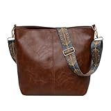 Namenand Umhängetasche Damen Große Leder Crossbody Bag Damen Moderne Taschen mit Breiter Gurt...