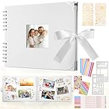 DazSpirit Fotoalbum 29,5 X 21cm Fotoalbum Zum Selbstgestalten Schwarz Fotobuch Mit 80 Seiten...