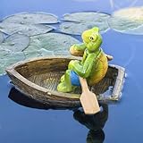 ACAREY Schwimmende Teichdeko Frosch Gartenfiguren Realistische Harz Schwimmfiguren für Miniteich...